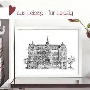 Kunstdruck Eutritzscher Rathaus | A4 & A3