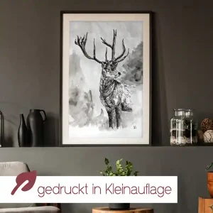 Kunstdruck Hirsch | A4 & A3