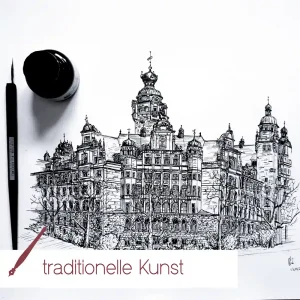 Kunstdruck Neues Rathaus | A4 & A3