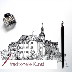 Kunstdruck Oberes Schloss Greiz | A4 & A3