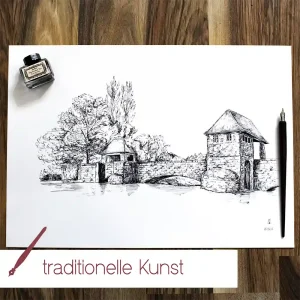 Kunstdruck Palmgartenwehr | A4 & A3