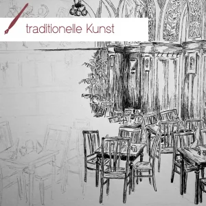 Kunstdruck Mädlerpassage | mit goldener Veredelung