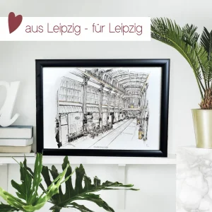 Kunstdruck Mädlerpassage | mit goldener Veredelung