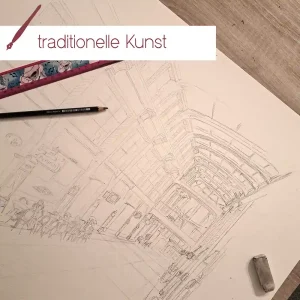 Kunstdruck Mädlerpassage | mit goldener Veredelung