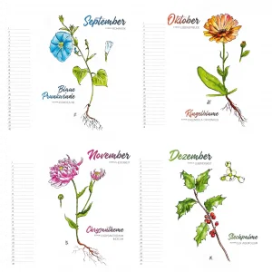 Geburtstagskalender Botanical Illustration